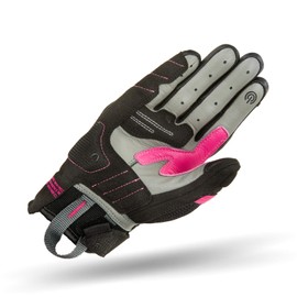SHIMA X-Breeze 2 Lady Women's Motorcycle Gloves - Ventilated Summer Touchscreen Textile Gloves with Carbon Ankle Protector, Reinforced Palm (Fuchsia, M)