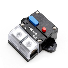 EATAKWARD 150 Amp Universal Circuit Breaker, 12V-48VDC Circuit Breaker with Manual Reset Switch, Waterproof Circuit Breaker for Marine RV Automotive Motorcycle Solar Panel