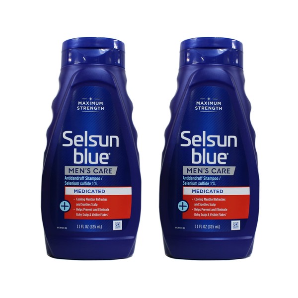 Selsun Blue Men's Care Dandruff Shampoo, 11 Ounce (Pack of 2)