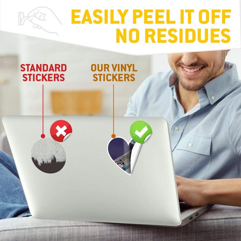 2 x Heart Stickers 7.5 cm - Electronic Circuit Board