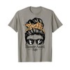 Dance Aunt Messy Bun Hair Funny Leopard Dancer T-Shirt