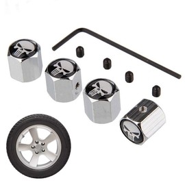 Eqlef® - 8 Pcs Anti-Theft Skull Car Tyre Valve Caps