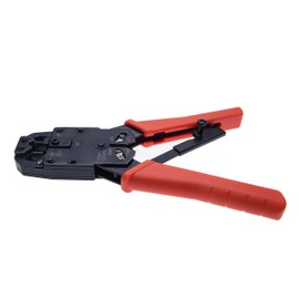 Crimping Tool Wire Crimping Pliers Ratchet Cable Cutter for 4P, 6P, 8P / RJ-10, RJ-11, RJ-12, RJ-45 / Cat5, Cat5e, Cat6, Cat6e, Cat7 | Stripping Cables Crimping Cutting Tool Hand Tool