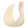 SURNEL Haarverlängerung, Echthaar, selbstklebend, #60, Platin-Verlängerung, Echthaar, 2,5 g/Stück, 20