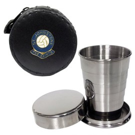 Knight 2oz Collapsible Drinking Cup with Leather St Johnstone Football Club Case