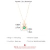 Wendalern Cubic Zirconia Bear Necklace Green Heart Crystal Teddy Bear