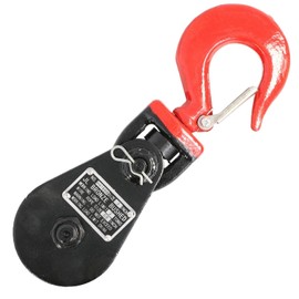 E-Rigging 3" X 2 ton Plate Sided Snatch Block with Hook for 3/8" Wire Rope