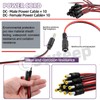 Swpeet 10 Pairs 2.1mm x 5.5mm Male Female 18AWG 12V