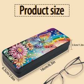 JISHSHAY Diamond Art Glasses Case Diamond Painting Sunglasses Case Diamond Art Kits for Adults Eyeglass Holder Diamond Painting Kits Eye Glass Holder Diamond Art Kits Eyeglass Holder Butterfly Flower