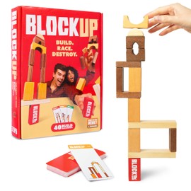 WHAT DO YOU MEME? WHAT DO YOU MEME? Block Up  Head to Head Strategic Stacking Game, Family Board Games for Kids and Adults, Easter Basket Stuffers for Kids 8-12 by Relatable