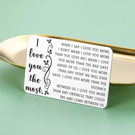 Valentine Day Gifts for Him Boyfriend Husband from Her Girlfriend Wife Wallet Insert Card for Wedding Birthday Anniversary Present for Men Hubby Groom Fiance from Bride Partner Soulmate Christmas