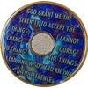 16 Year AA Medallion Sapphire Blue Swirl Tri-Plate Sobriety Chip