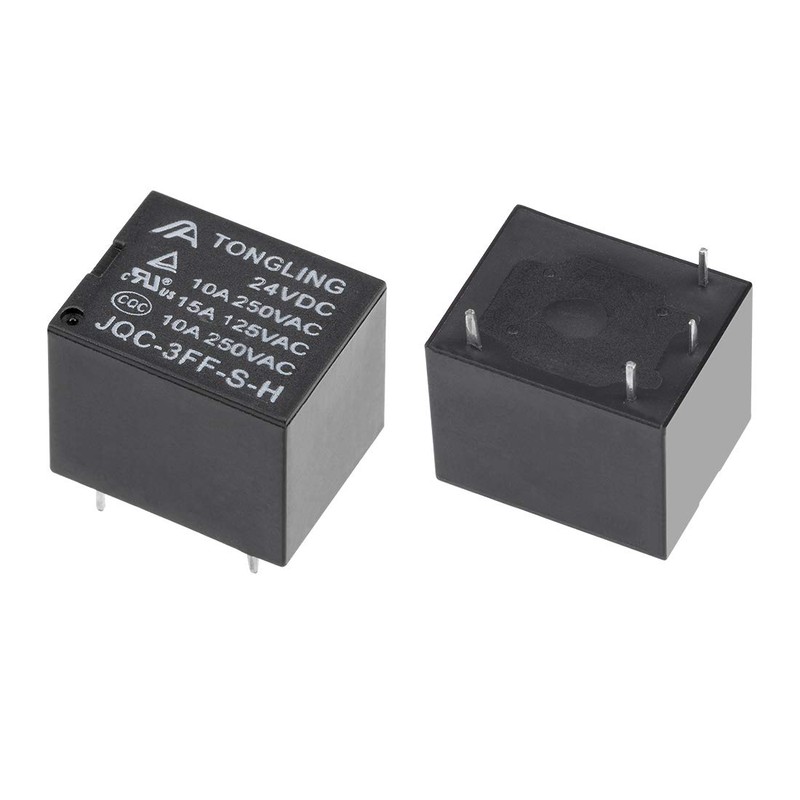 sourcing map 10 Pcs JQC-3FF-S-H DC 24V Coil SPST 4