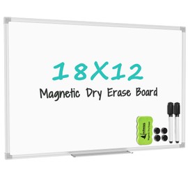 Lockways Dry Erase Board, 18 x 12 Magnetic Whiteboard Dry Erase