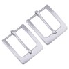 CHGCRAFT 2 Pcs Stainless Steel Belt Buckle Rectangle Metal Roller