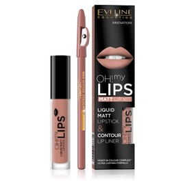 Eveline Cosmetics 01 Oh My Lips Lipstick Matte Liquid + Lipstick 5 ml 315209