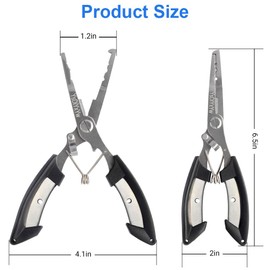 YsDiYxYw Fishing Pliers, 3rd Generation Multifunctional Stainless Steel Fish Pliers Hook Remover Tools with Lanyard, Suitable for Saltwater and Freshwater