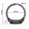 Bike Dial Lock, Wire Lock, Bicycle Lock, Length 47.2 /