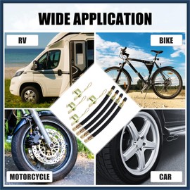 INFINAUTO 8pcs Tire Valve Extension Stem Adaptor Tool 18cm/7.1 Inch for Car Stylish Design