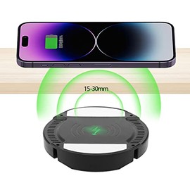 Cargador Inalámbrico Invisible Cargador De Teléfono Inalámbrico Espaciado De Larga Distancia Oculto De 15-30 Mm, Almohadilla De Carga Inalámbrica...  