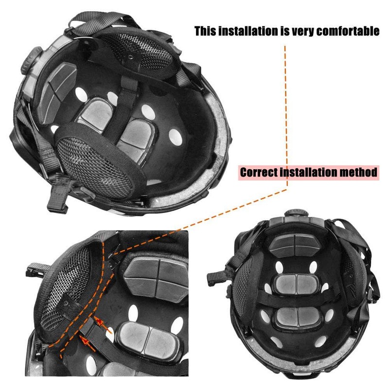 Tactical Airsoft Military Paintball Metal Mesh Side Cover with Ear