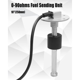 10" 0-90 ohms Fuel Sender Unit Boat Fuel Tank Sending Unit Marine Fuel Level Gauge Sensor 250mm Stainless Steel Fuel Tank Sender for Fuel Level Gauges Water Level Gauges