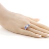 Gem Stone King 925 Sterling Silver Blue Tanzanite Ring Set