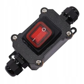 XINTAIHELE Inline Cord Switch Waterproof Outdoor Light Switch 12V 24V ON/Off Toggle Switch with Red LED Rocker Button Start Stop