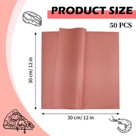 50PCS Pink Butcher Paper Sheets for Sublimation 12 x 12inch Square Butcher Paper for Smoking Meat BBQ Heat Press Disposable