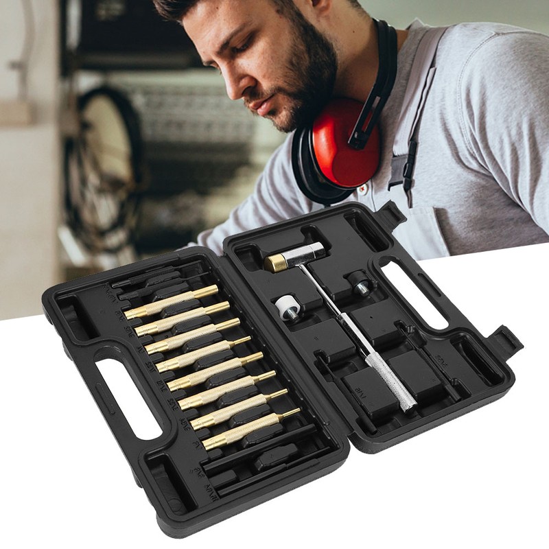 17Pcs Punch Set Mechanical Installation Round Punches Maintenance Tool Kit