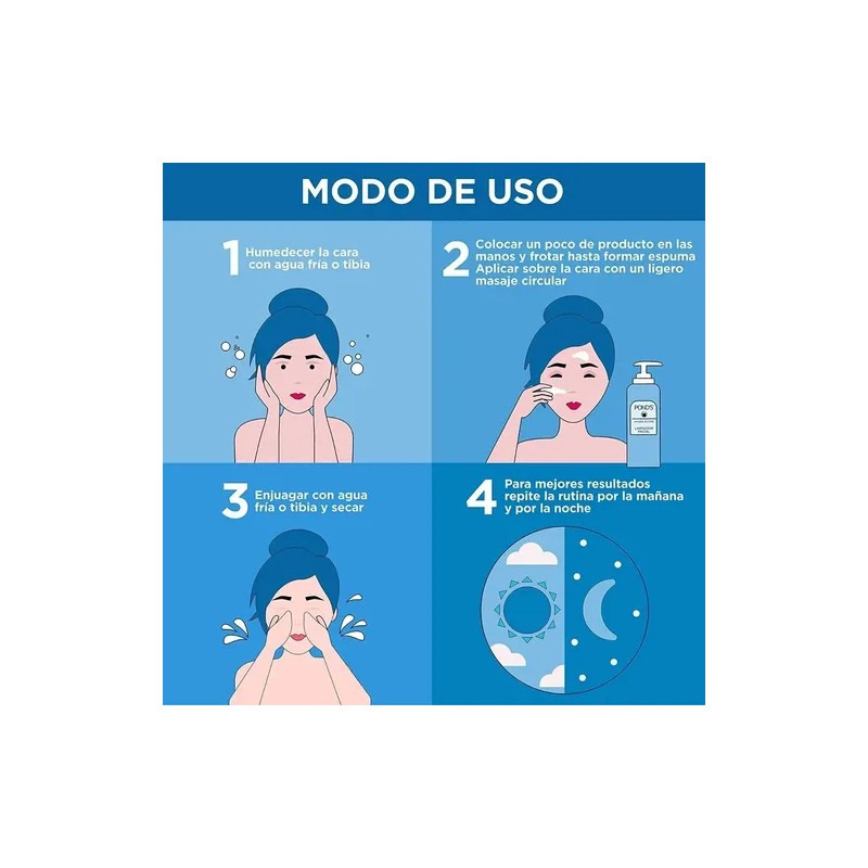 Limpiador Facial PONDS Ácido Hialurónico Vitaminas B3 200ml
