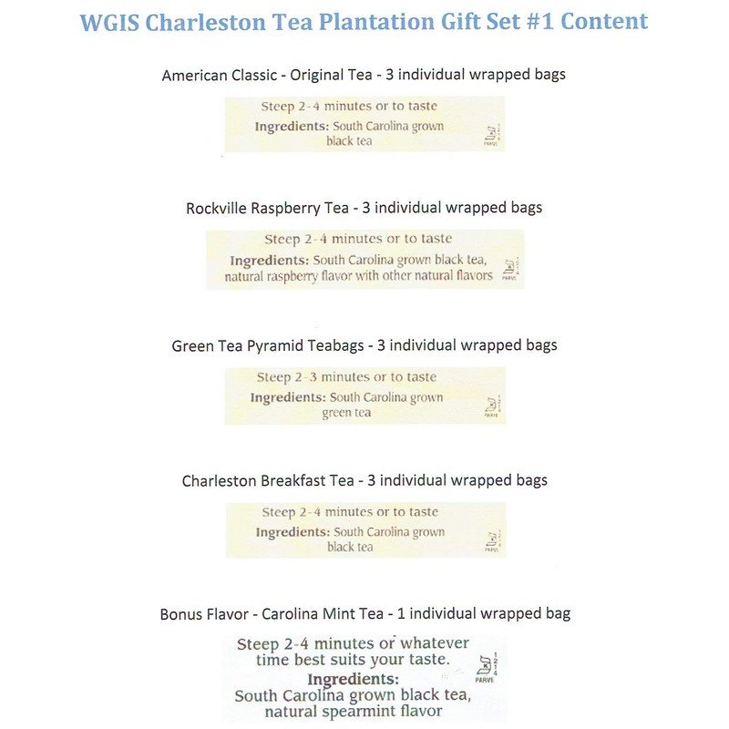 Tea Sampler Gift Set Featuring Charleston Tea Plantation Tea Bags