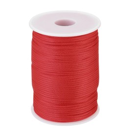 QUARKZMAN Polypropylene Rope 2 mm Polypropylene Rope 10 Om PP Braided Line Textile Rope Lead Nylon Cord Tear-Resistant Rope Plastic Rope for Washing Line Camping Hiking Outdoor Red