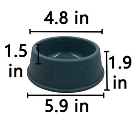 Dog Bowls Cat Bowls (Green+Blue+Yellow+Orange, Small)