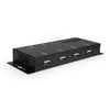 Metal 4-Port USB 2.0 Powered Hub for Industrial Use w/Screw