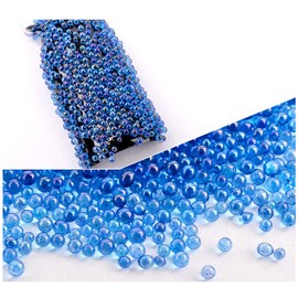 (6 Color Mini Beads) - Minejin Nail Art 3D Micro Rhinestone Crystal Glass Mini Beads Manicures DIY Glitter Caviar Decoration Tips 6 Colours