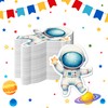 100Pcs Astronaut Shape Disposable Watercolor Style Paper Luncheon Dinner Napkins