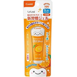 Combi Teteo Toothbrushing Support New Habit Gel Orange Flavor