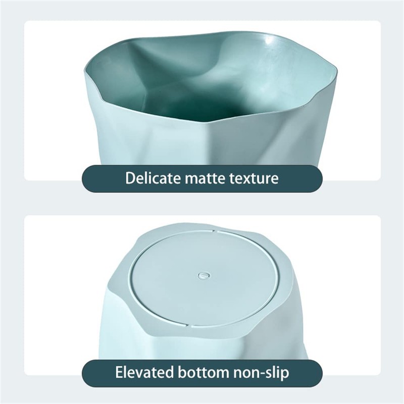 Ailler Plastic Waste Paper Bin Office Bedroom Irregular Eco Friendly