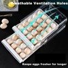 Mxsapve Egg Holder for Fridge 40 Eggs Container Holders Dispenser