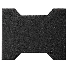 Playsafer Rubber Garden Pavers ¾” Thick Interlocking Safety Tiles for Decks, Patios, Walkways and Gardens (Black, 10 Tiles - 3 Sq Ft)