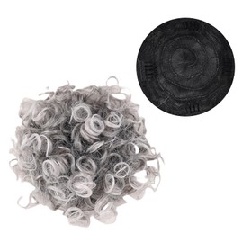 Messy Bun， Short Curly Drawstring ，Extension Loose Bun Hair ，Pieces for Women High Temperature Synthetic Bun Extension 60g Black (10AT1001)