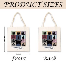 In My Hamilton Era Tote Bag, Canvas Bag for Women, Women Cotton Canva Bag, Tote Bag for Grocery, Shopping, Beach & Daily Use, Hamilton Broadway Fans Gift, Musical Gift