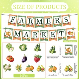 Farmers Market Party Decorations - 12PCS Farmers Market Decor for Party Banners Hanging Swirls Farm Garden Birthday Decor Fruit Vegetable Themed Locally Grown Baby Shower Supplies