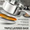 MICHELANGELO Saucepan Set 6pc, 18/10 Stainless Steel Sauce Pan with