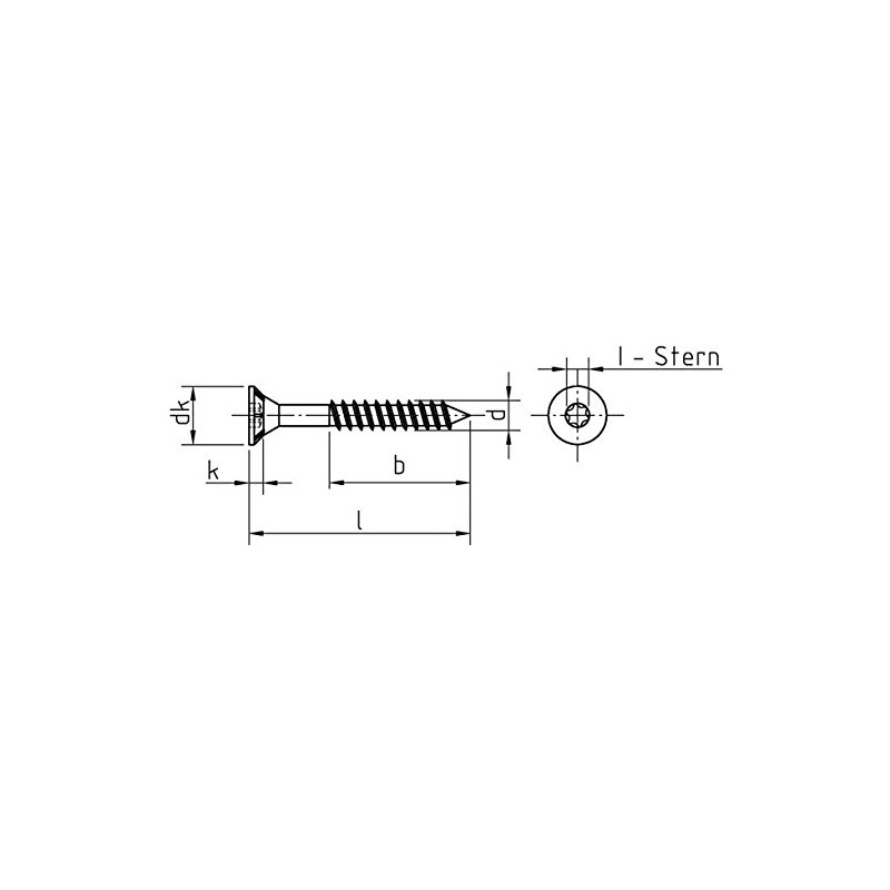 Dresselhaus JD-79 Universal Screws with Countersunk Head and Ribs I-Star