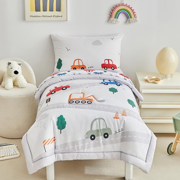 DuShow Car Cot Bed Duvet Cover Set,Soft Toddler Bedding Set