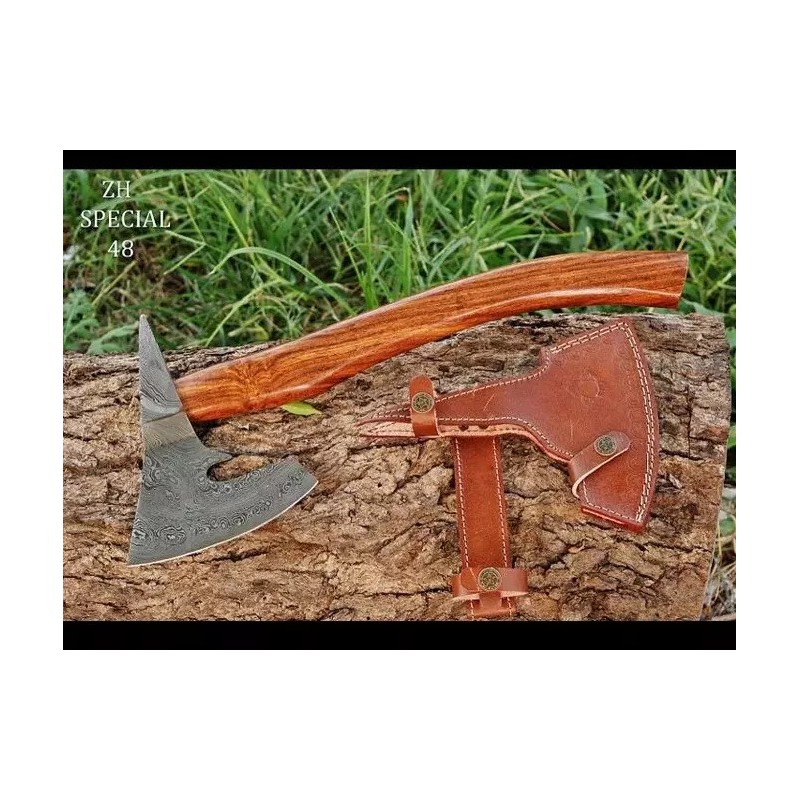 Damascus Steel Handmade Hand Forged Axe ZH48Roofing /tomahawk/tact