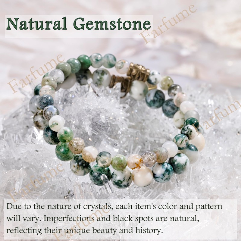 Farfume Chakra Bracelet, Real Stones Gemstone Bracelet for Women, Stone,