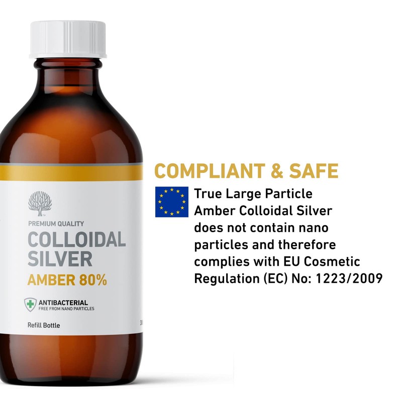 Nature's Greatest Secret Premium Quality Antibacterial Amber 80% Colloidal Silver